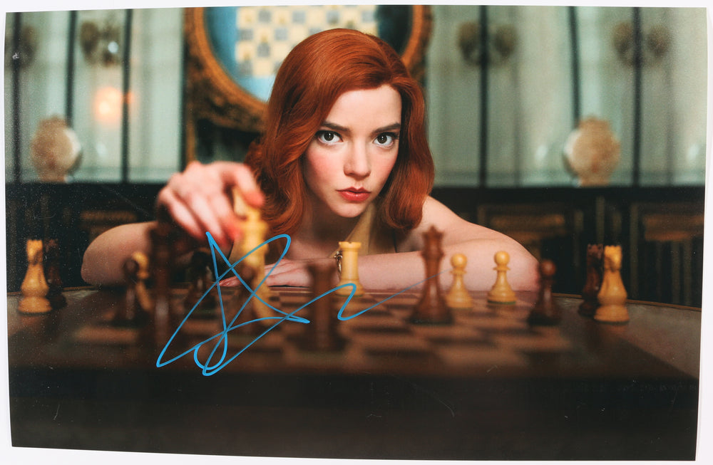 Anya Taylor-Joy as Beth Harmon in The Queen's Gambit Signed 11x17 Photo