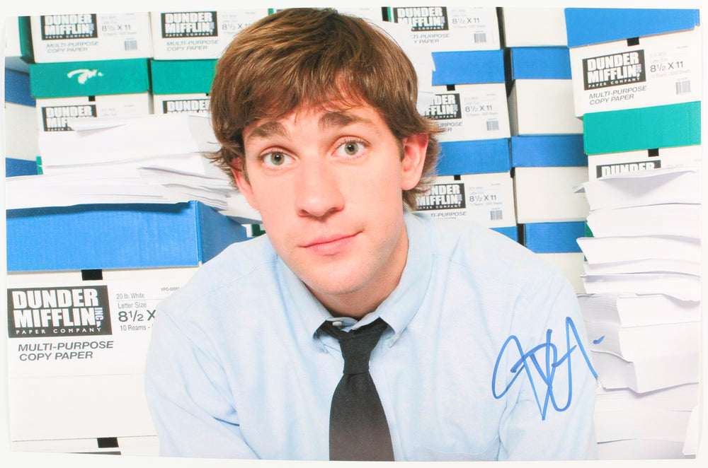 John Krasinski as Jim Halpert in The Office Signed 11x17 Photo