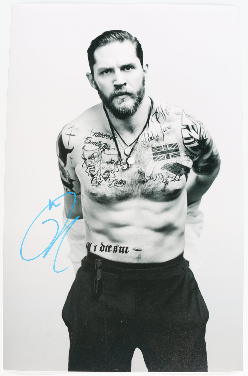 Tom Hardy from Mad Max: Fury Road, Peaky Blinders, Venom, & The Dark Knight Rises Signed 11x17 Photo