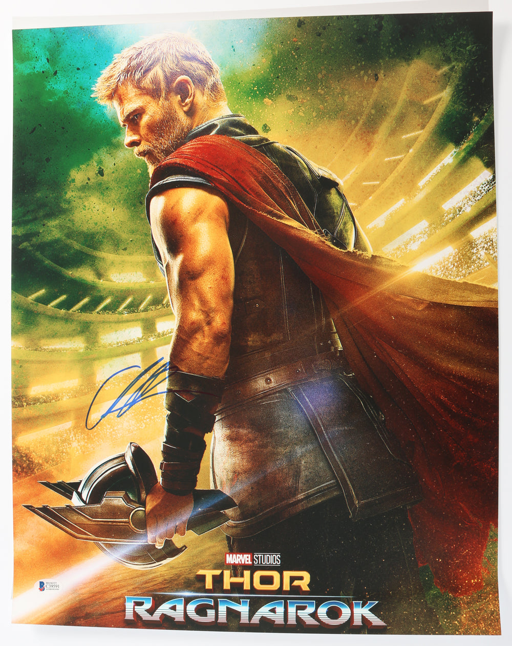 Chris Hemsworth as Thor in Thor: Ragnarok Signed 16x20 Photo