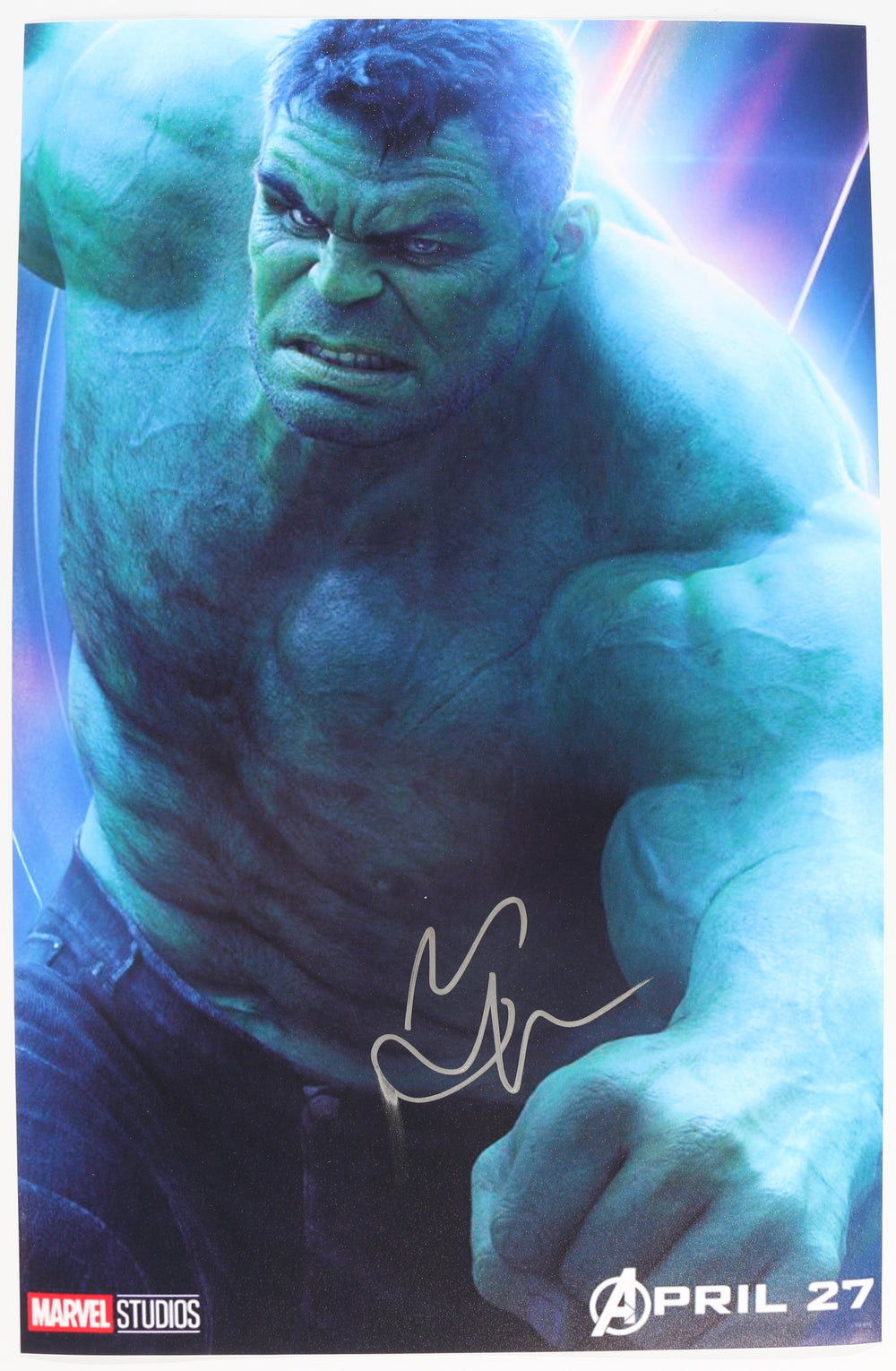 Mark Ruffalo as Hulk in Avengers: Infinity War Signed 11x17 Mini Poster