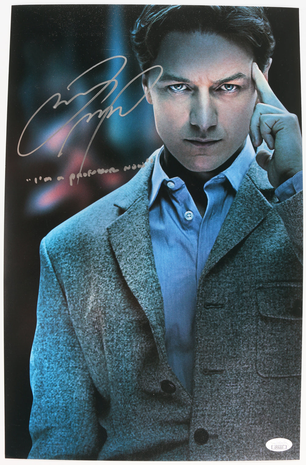 James McAvoy as Professor X in X-Men: First Class (JSA) Signed 11x17 Photo with Quote