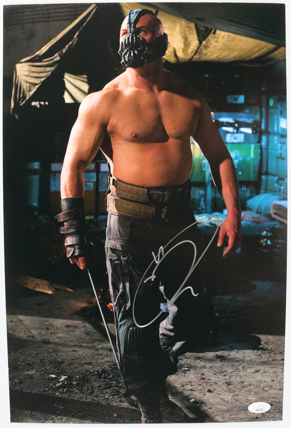 Tom Hardy as Bane in Batman: The Dark Knight Rises (JSA) Signed 12x18 Photo