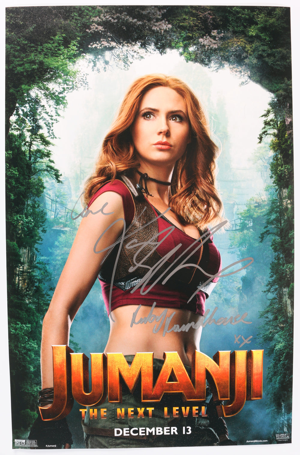 Karen Gillan as Ruby Roundhouse in Jumanji: The Next Level Signed 11x17 Photo with Character Name