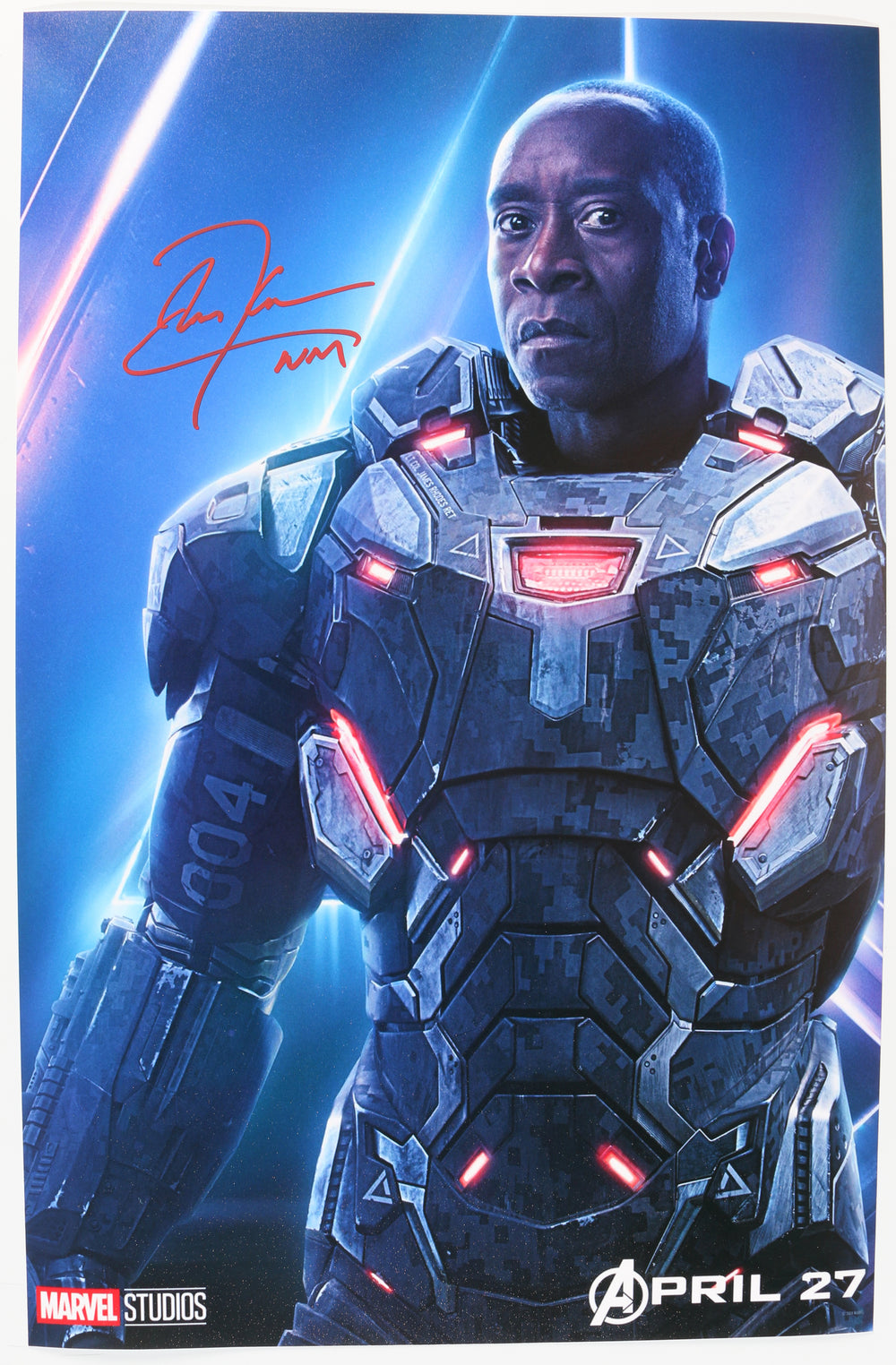 Don Cheadle as James Rhodes in Avengers: Infinity War Signed 11x17 Mini Poster