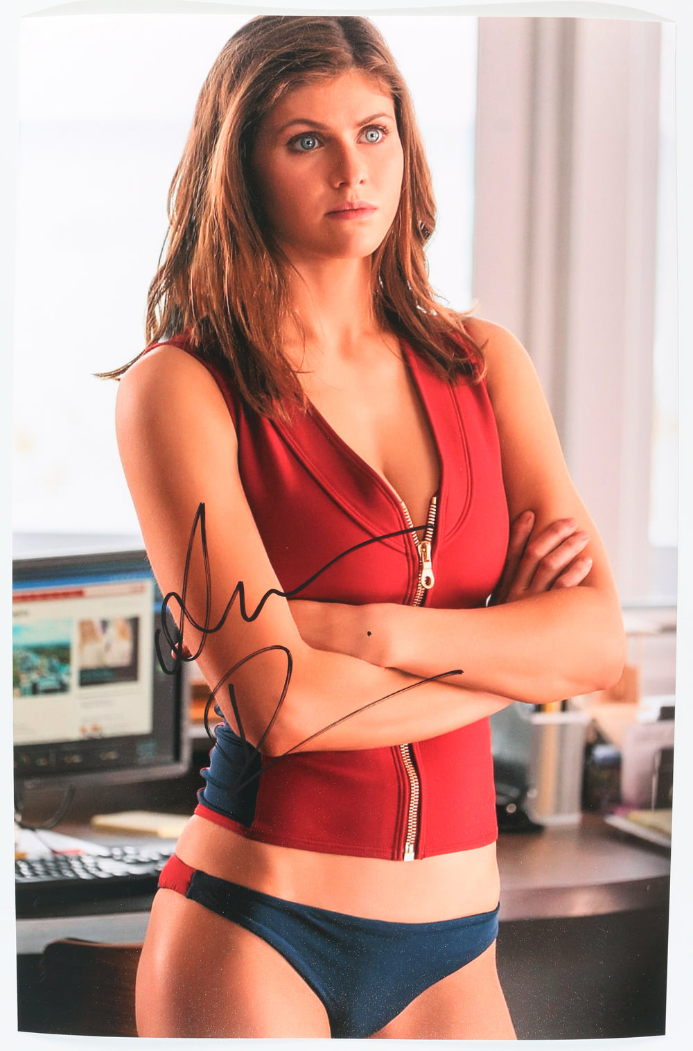 Alexandra Daddario as Summer Quinn in Baywatch Signed 11x17 Photo