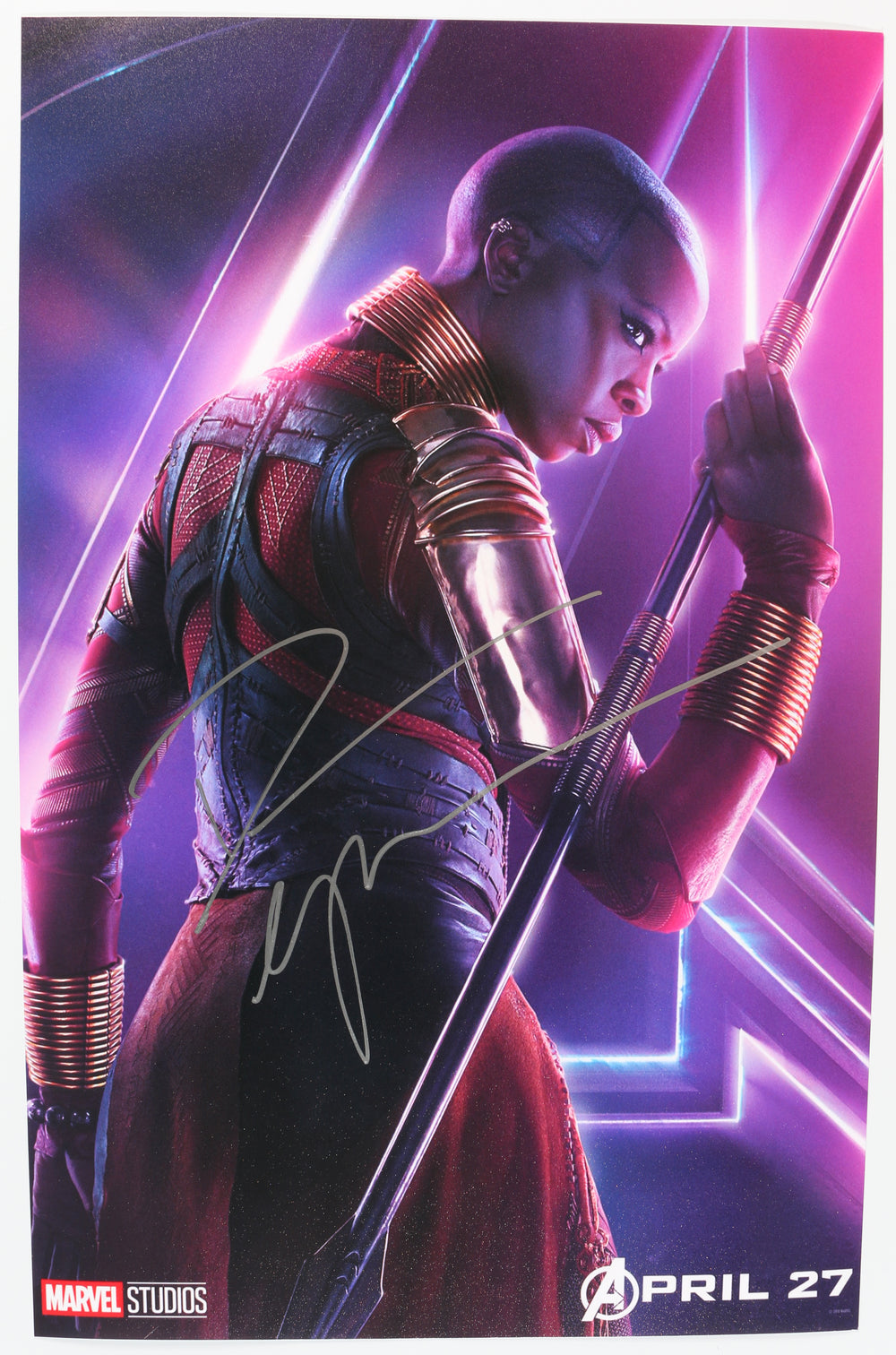 Danai Gurira as Okoye in Avengers: Infinity War Signed 11x17 Mini Poster