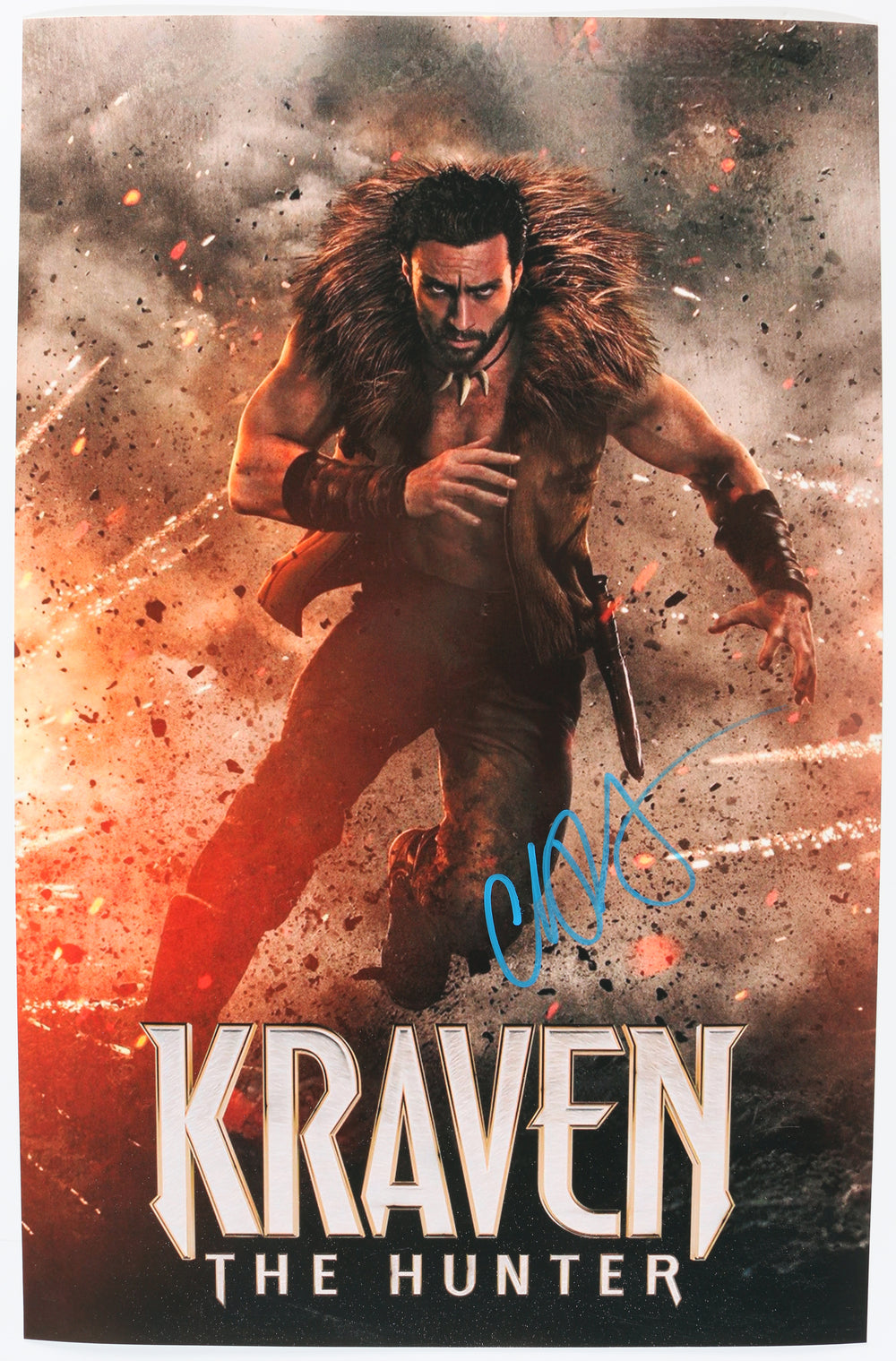 Aaron Taylor-Johnson as Sergei Kravinoff in Kraven the Hunter Signed 11x17 Mini Poster
