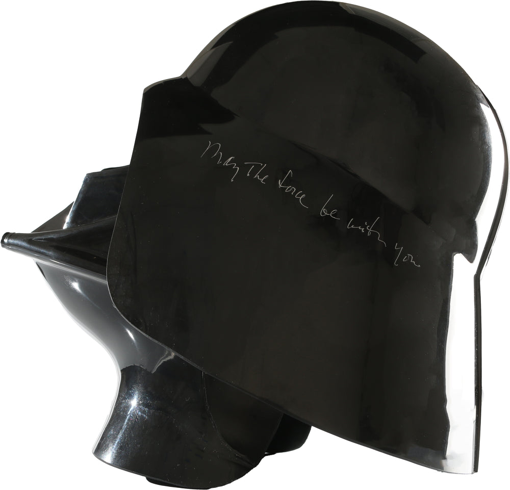 
                  
                    Darth Vader from Star Wars Full Size Prop Replica Helmet Signed by James Earl Jones with Rare 'Voice of Lord Vader' Character Name & MTFBWY Quote + Letter of Provenance Signed by JEJ
                  
                
