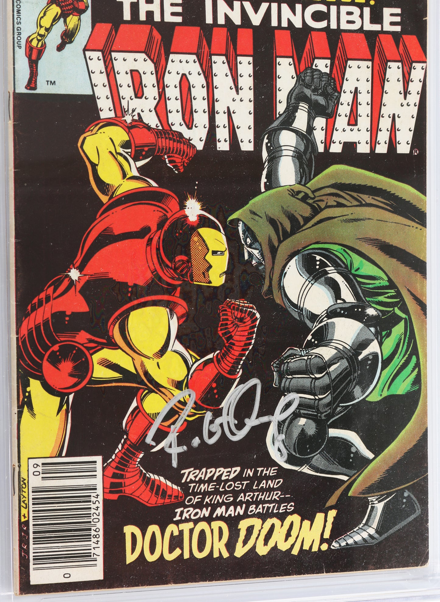 
                  
                    Iron Man #150 - Signed by Iron Man and Doctor Doom Actor: Robert Downey Jr. (CGC Signature Series 6.0) 1981
                  
                