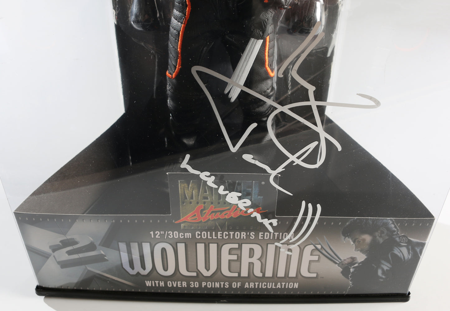 
                  
                    Hugh Jackman as Wolverine in X-Men Signed Toy Biz Action Figure with Character Name & Claw Marks
                  
                