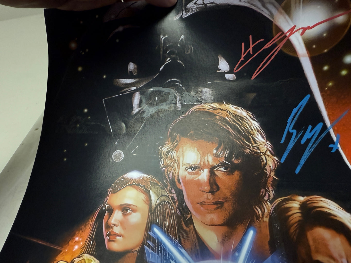 
                  
                    Ewan McGregor as Obi-Wan Kenobi & Hayden Christensen as Anakin Skywalker in Star Wars Episode III: Revenge of the Sith (Official Pix) Signed 11x17 Mini Poster
                  
                