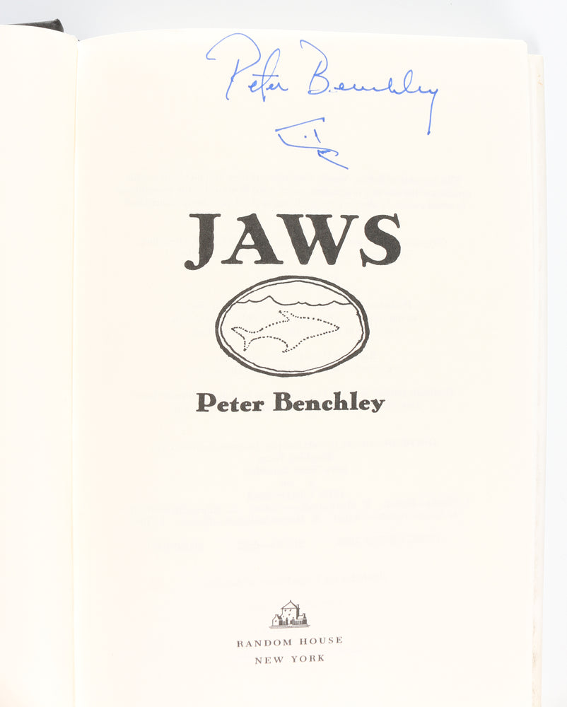 
                  
                    Peter Benchley Jaws Author Signed Hardcover Book with Shark Sketch
                  
                