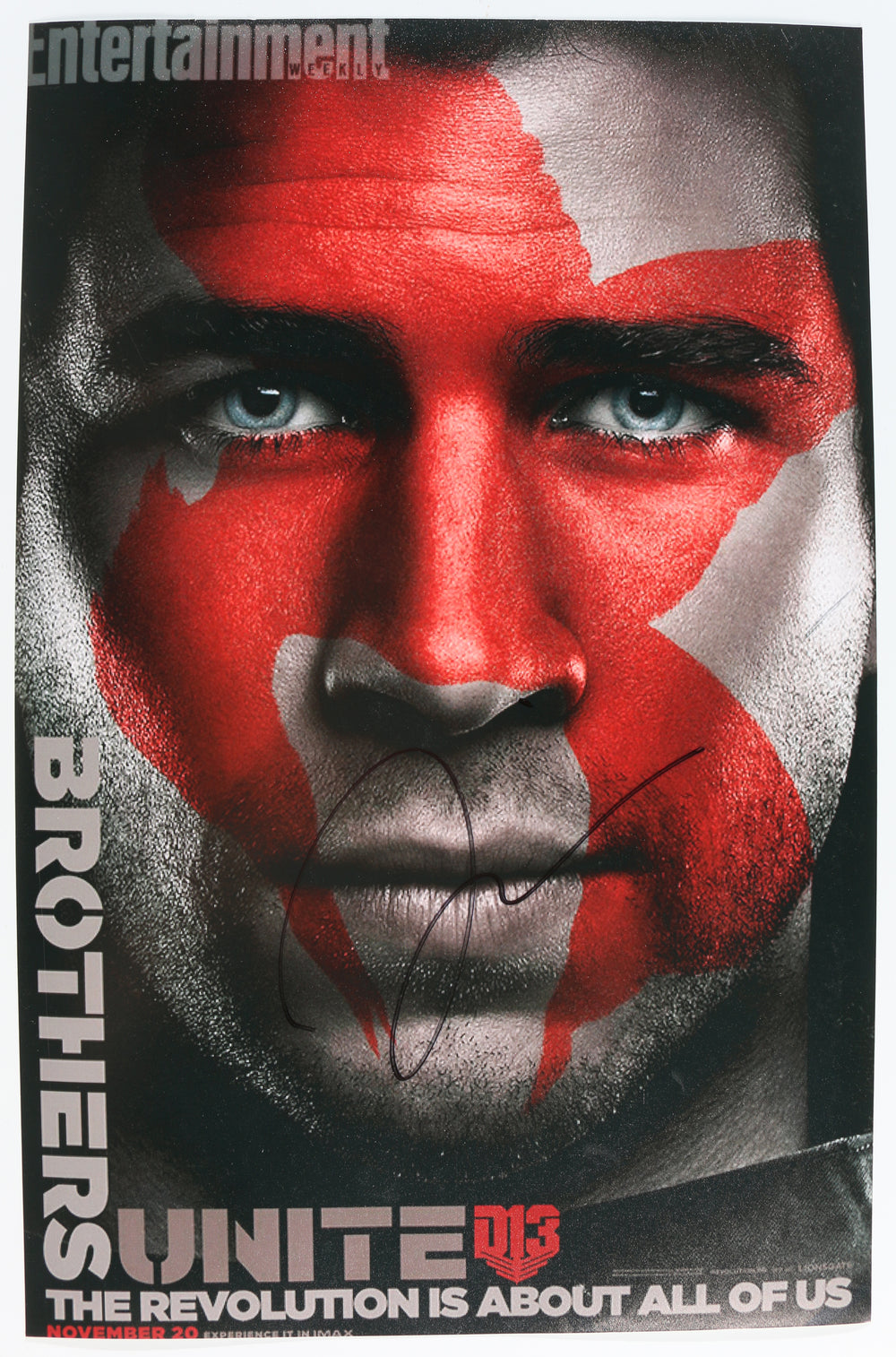 Liam Hemsworth as Gale Hawthorne in The Hunger Games: Mockingjay Part 2 Signed 11x17 Photo
