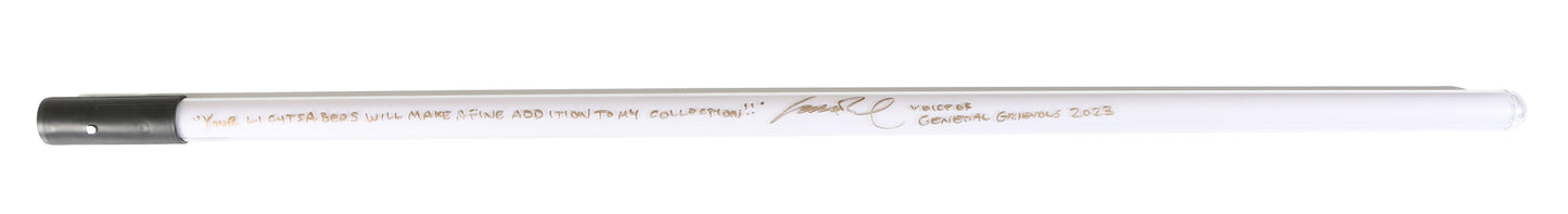 
                  
                    Ahsoka Tano from Star Wars: Rebels & the Mandalorian Disney Galaxy's Edge Prop Replica Legacy Lightsaber Signed by Ashley Eckstein & Rosario Dawson with Lightsaber Blade Signed by Matthew Wood with Character Names & Quote SET
                  
                