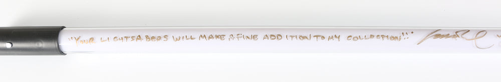 
                  
                    Ahsoka Tano from Star Wars: Rebels & the Mandalorian Disney Galaxy's Edge Prop Replica Legacy Lightsaber Signed by Ashley Eckstein & Rosario Dawson with Lightsaber Blade Signed by Matthew Wood with Character Names & Quote SET
                  
                