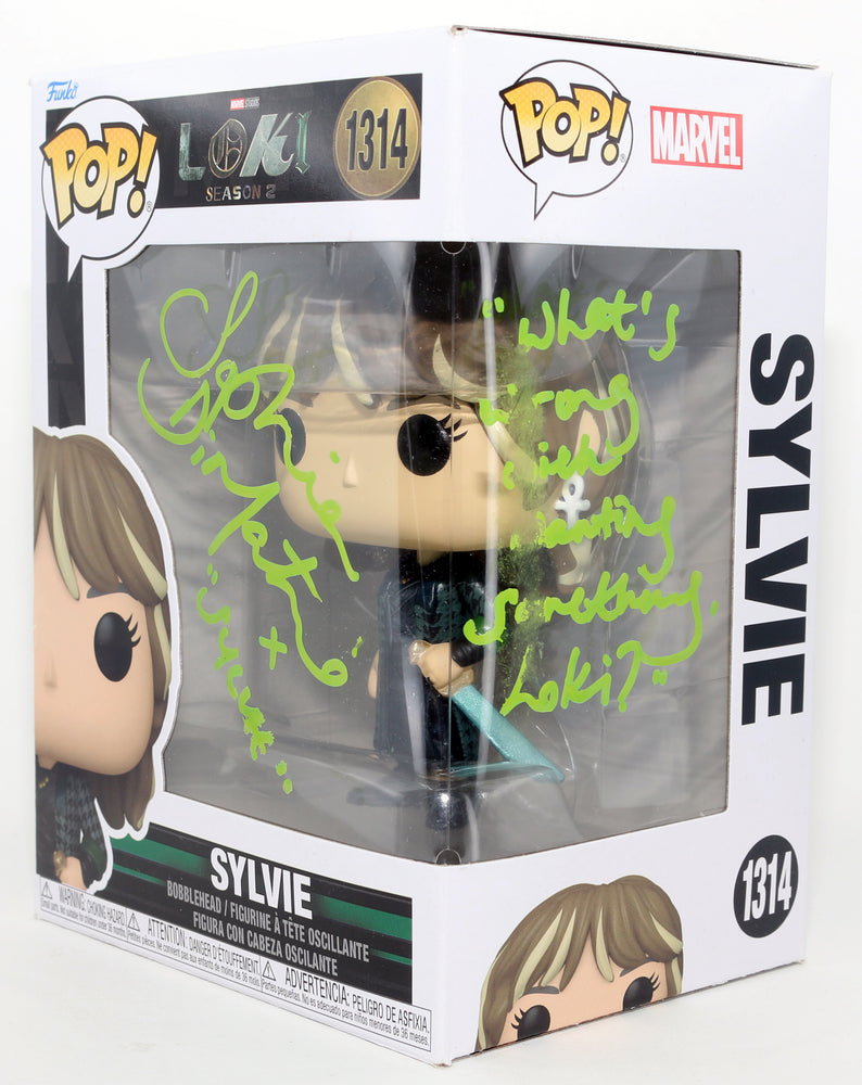 
                  
                    Sophia Di Martino as Sylvie in Loki Signed Funko POP! #1314 with Character Name & Quote
                  
                