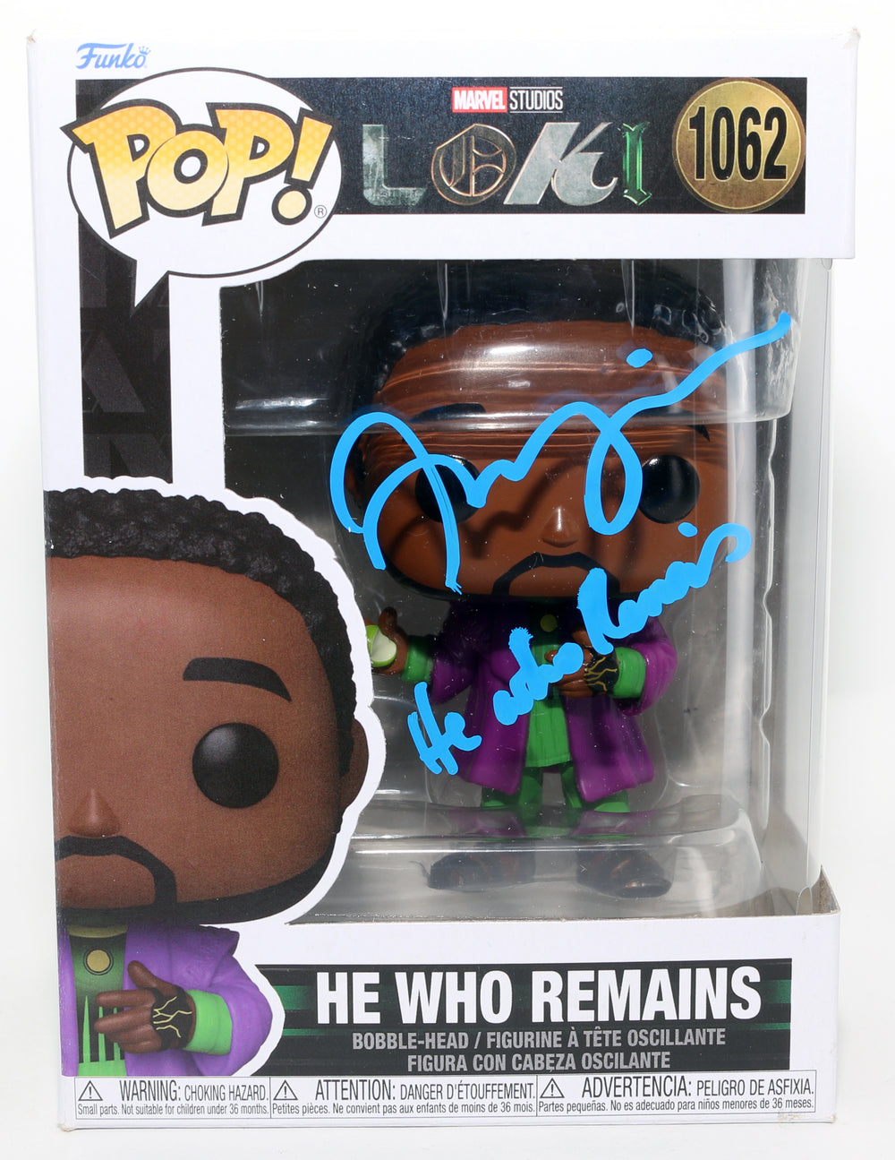 Jonathan Majors as He Who Remains in Loki Signed Funko POP! #1062 with Character Name