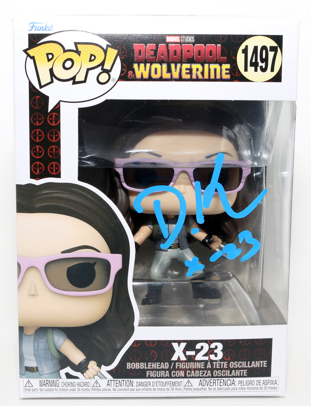 Dafne Keen as X-23 in Deadpool & Wolverine Signed Funko POP! #1497 with Character Name