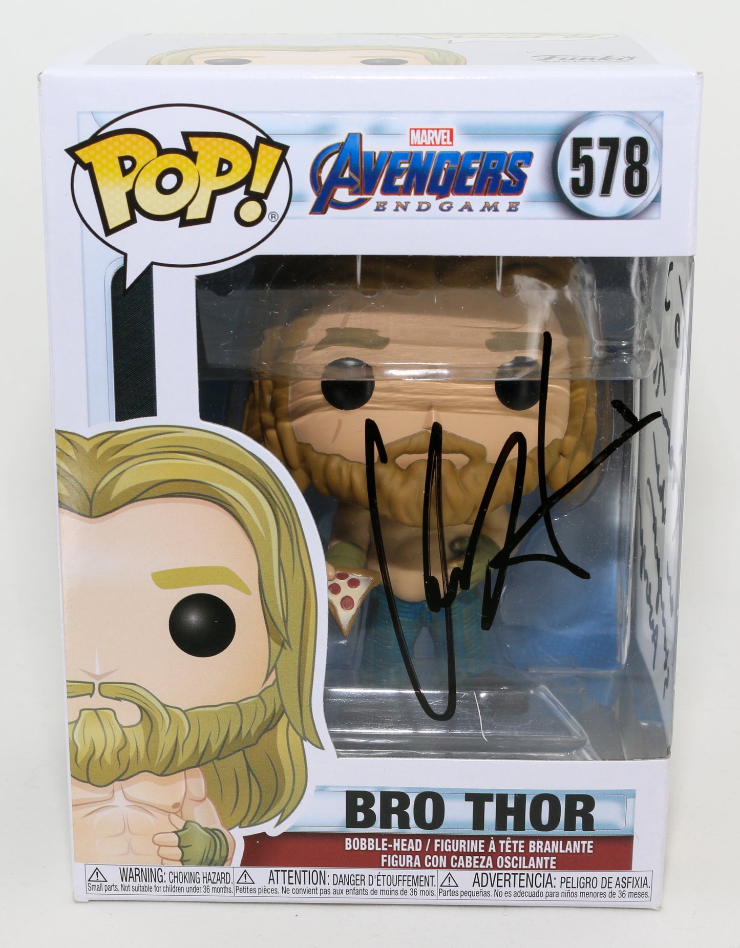 
                  
                    Chris Hemsworth as Bro Thor in Avengers: Endgame (SWAU) Signed Funko POP! #578 with Character Name and Quote
                  
                