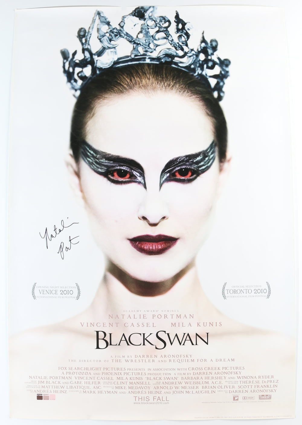 Natalie Portman as Nina Sayers in Black Swan Signed 27x40 Poster