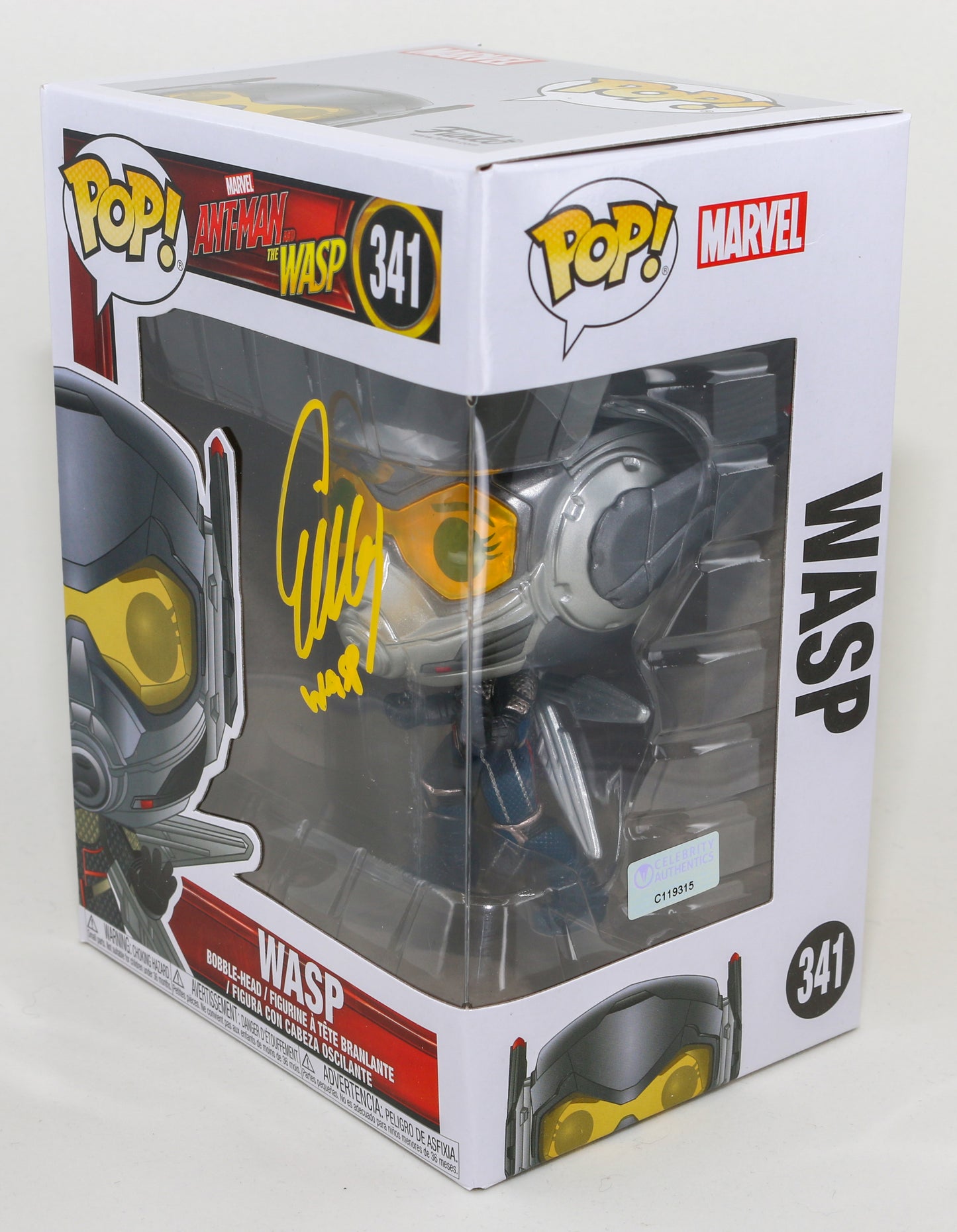 
                  
                    Evangeline Lilly as Wasp in Ant-Man and The Wasp (Celebrity Authentics) Signed Funko POP! #341 with Character Name
                  
                