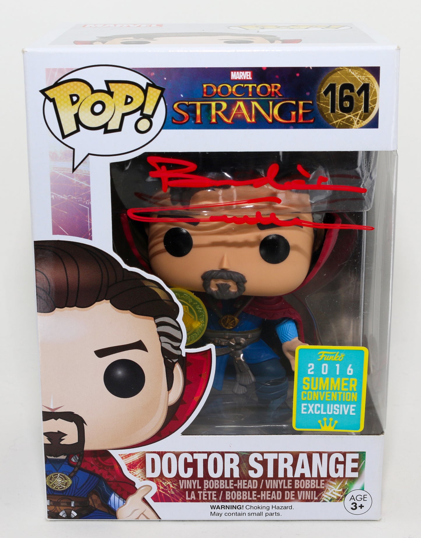 
                  
                    Benedict Cumberbatch as Doctor Strange in Doctor Strange 2016 Summer Convention Exclusive (JSA) Signed Funko POP! #161
                  
                