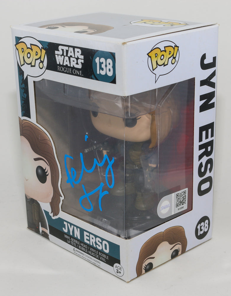 
                  
                    Felicity Jones as Jyn Erso in Rogue One: A Star Wars Story (SWAU) Signed Funko POP! #138
                  
                