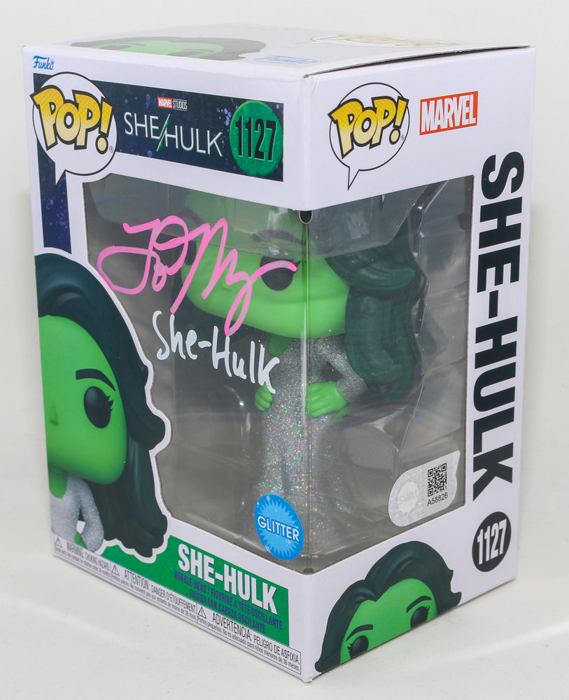 
                  
                    Tatiana Maslany as She-Hulk in She-Hulk Glitter Edition (SWAU) Signed Funko POP! #1127 with Character Name
                  
                