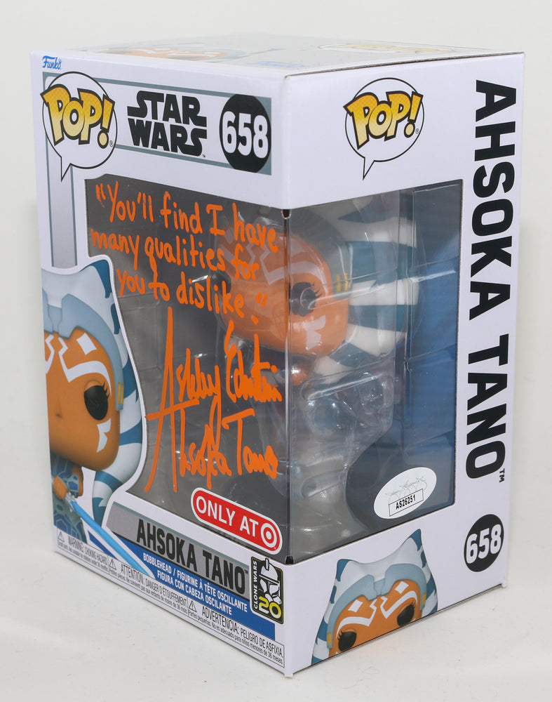 
                  
                    Ashley Eckstein as Ahsoka Tano in Star Wars: The Clone Wars Target Exclusive (JSA) Signed Funko POP! #658
                  
                