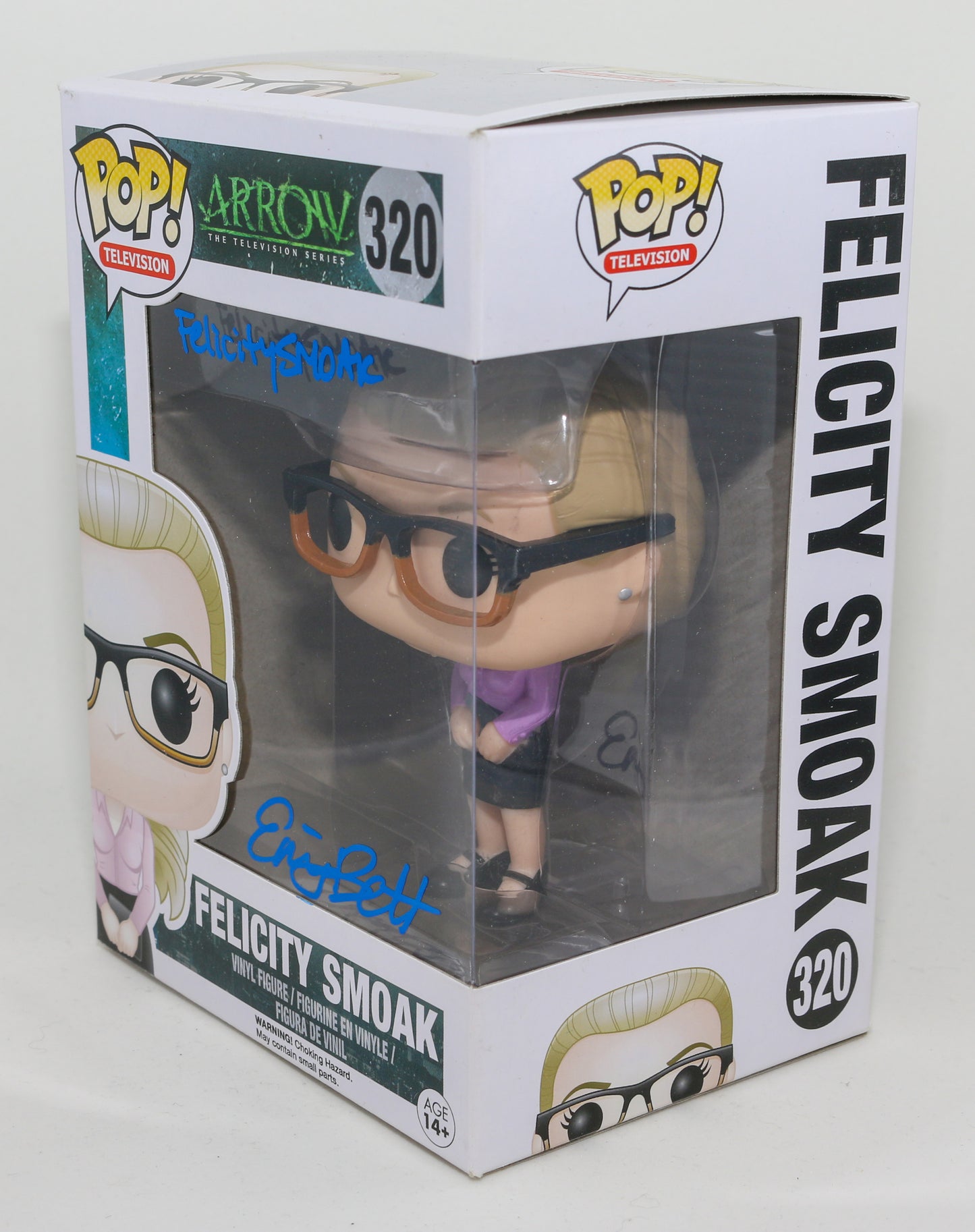 
                  
                    Emily Bett Rickard as Felicity Smoak in Arrowverse Signed Funko POP! #320 with Character Name
                  
                