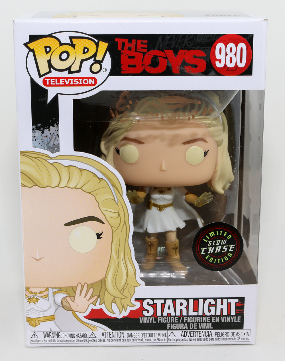 Erin Moriarty as Starlight in The Boys GITD Chase Version (Beckett) Signed Funko POP! #980 with Character Name
