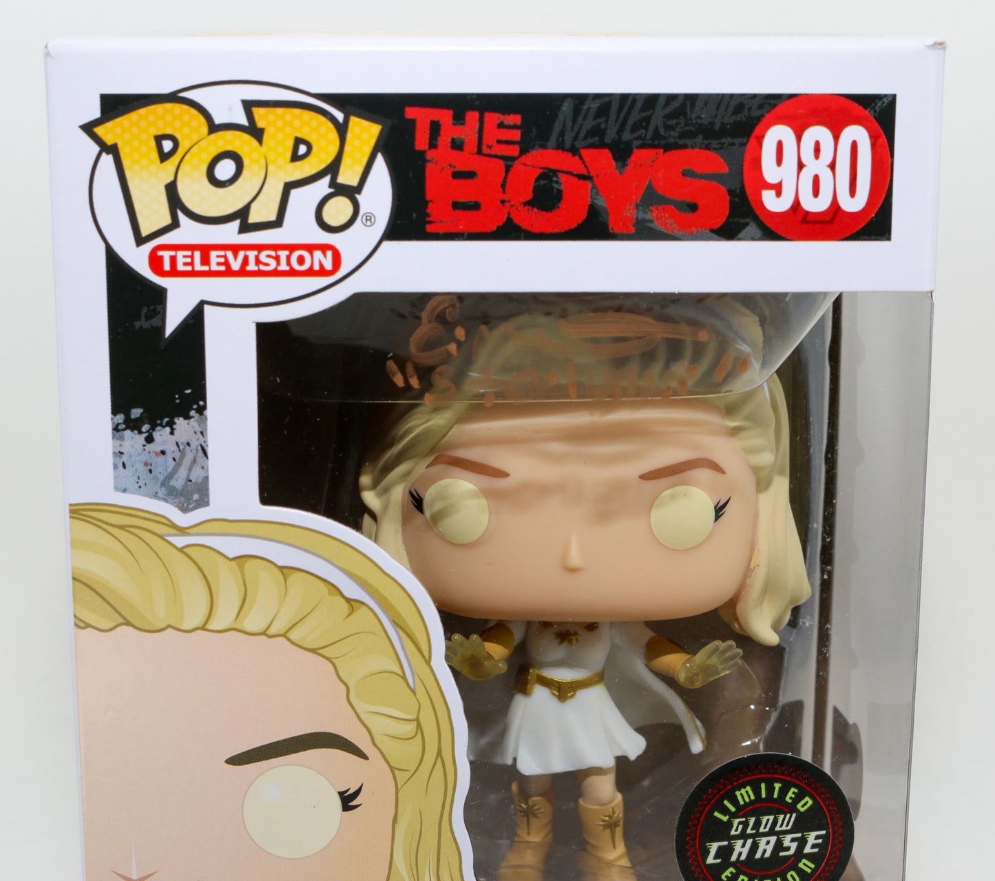 
                  
                    Erin Moriarty as Starlight in The Boys GITD Chase Version (Beckett) Signed Funko POP! #980 with Character Name
                  
                