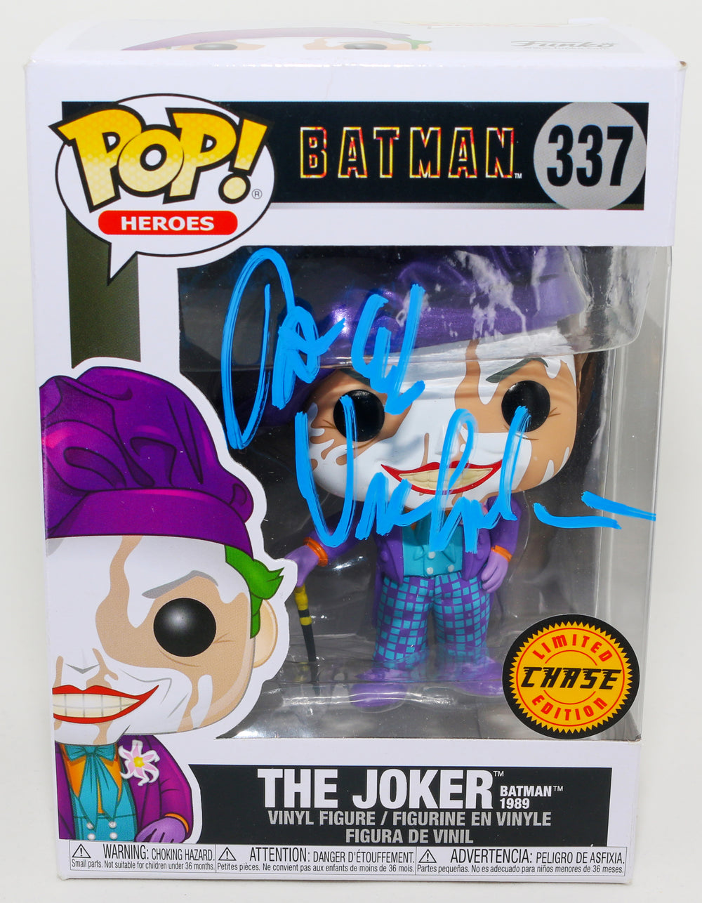 Jack Nicholson as The Joker in Tim Burton's Batman 1989 Signed POP! Funko #337 Chase Variant