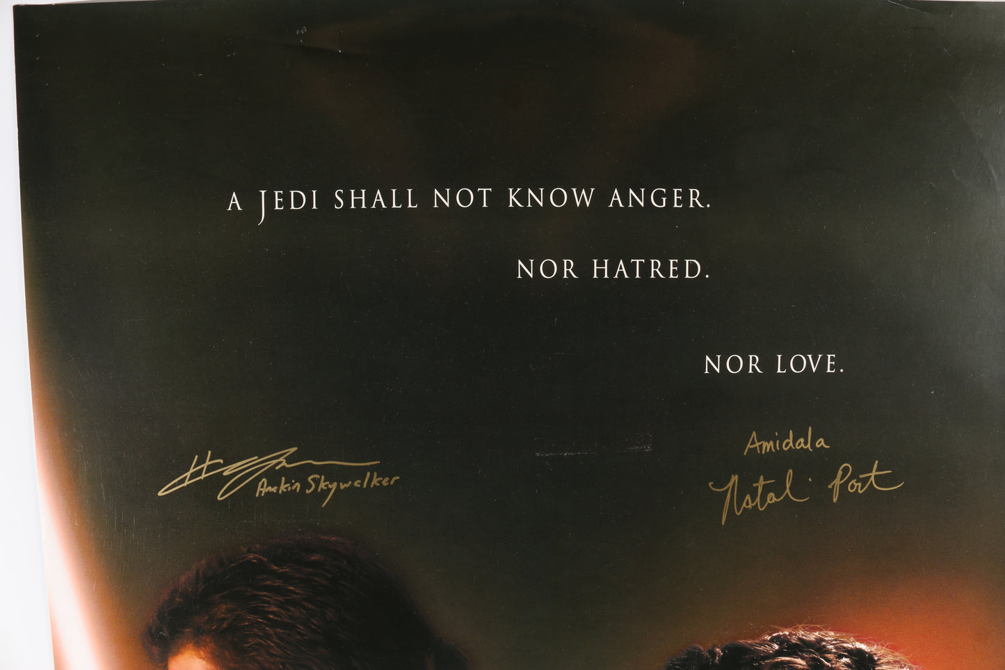 
                  
                    Hayden Christensen as Anakin Skywalker & Natalie Portman as Padme Amidala in Star Wars Episode II: Attack of the Clones Signed 27x40 Poster with Character Names
                  
                