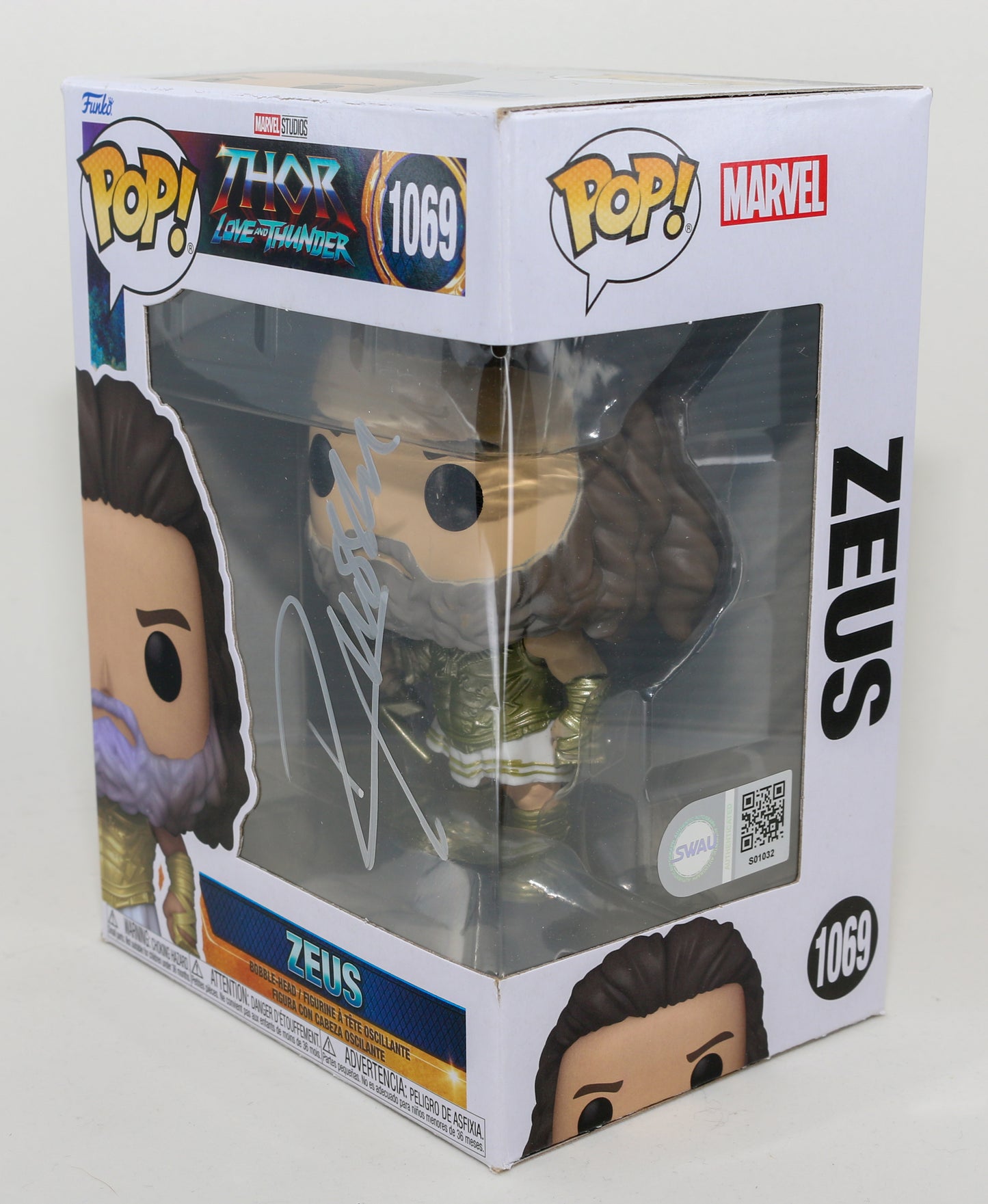 
                  
                    Russell Crowe as Zeus in Thor: Love and Thunder (SWAU) Signed Funko POP! #1069
                  
                