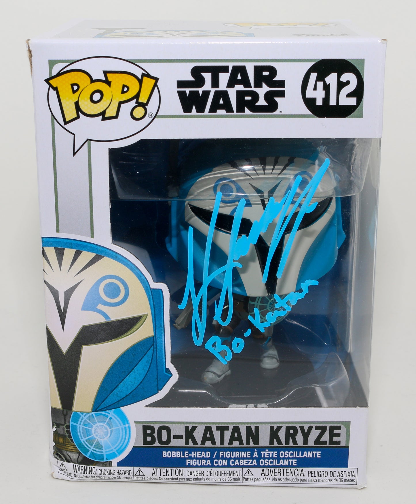
                  
                    Katee Sackhoff as Bo-Katan Kryze in Star Wars: The Mandalorian (SWAU) Signed Funko POP! #412 with Character Name
                  
                