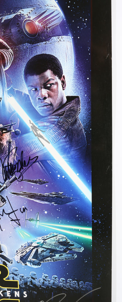 
                  
                    Star Wars: The Force Awakens 27x40 Poster Cast Signed by Harrison Ford, Carrie Fisher, Adam Driver, Daisy Ridley, John Boyega, Oscar Isaac, Lupita Nyongo, & Gwendoline Christie
                  
                