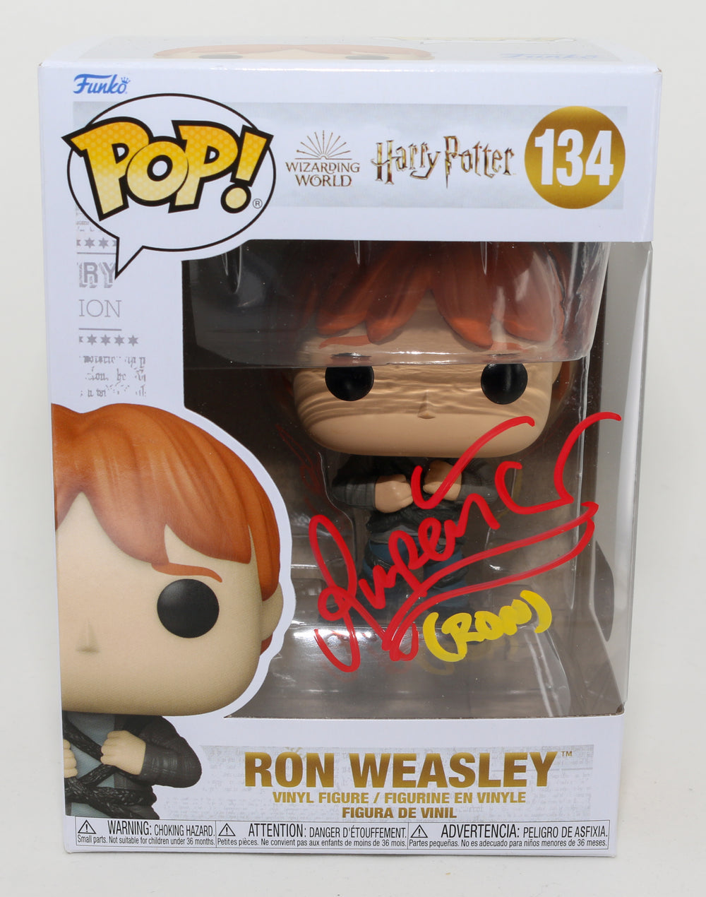 Rupert Grint as Ron Weasley in Harry Potter (SWAU) Signed Funko POP! #134 with Character Name