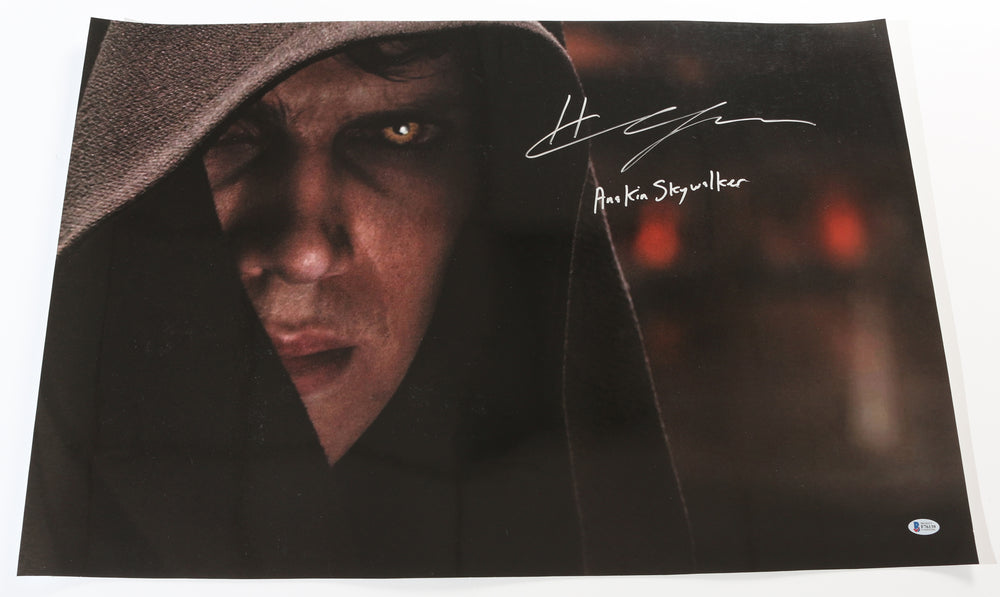 Hayden Christensen as Anakin Skywalker in Star Wars Episode III: Revenge of the Sith (Beckett) Signed 20x30 Poster with Character Name