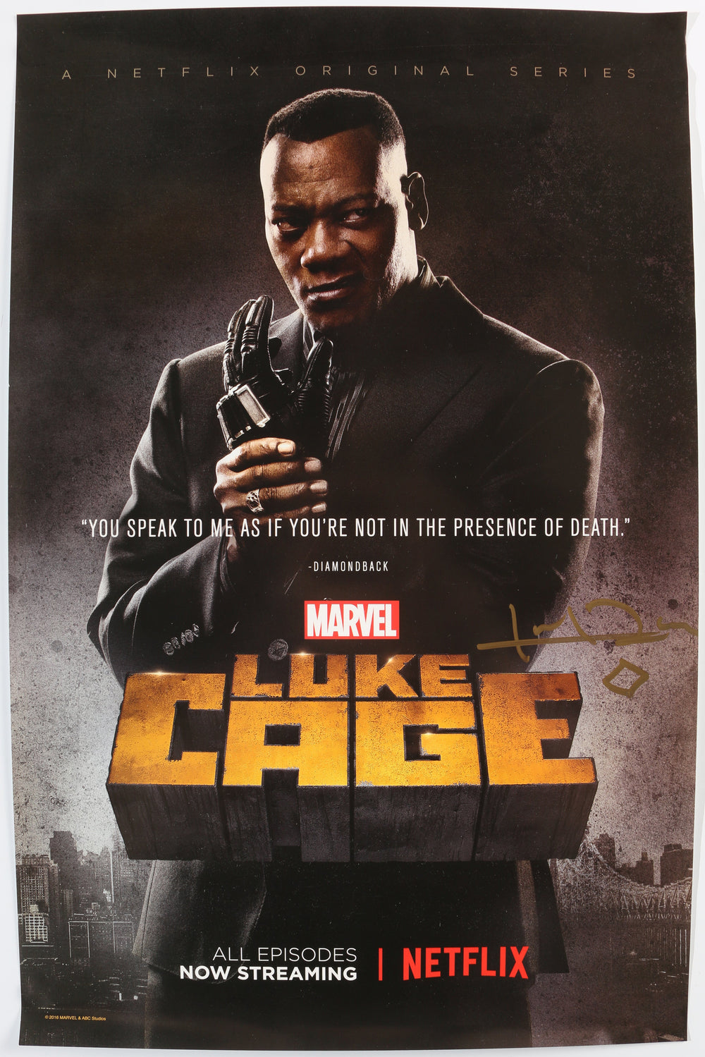 Erik LaRay Harvey as Diamondback in Luke Cage Signed 13x20 Mini Poster
