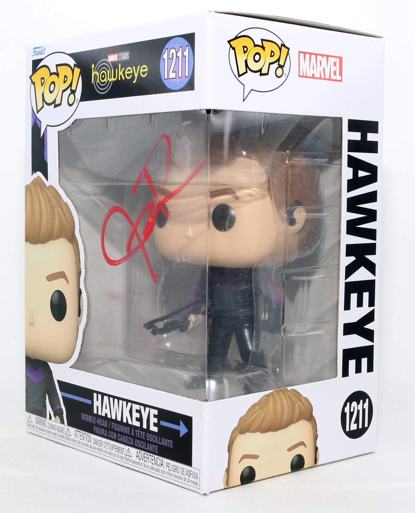 
                  
                    Jeremy Renner as Hawkeye in Hawkeye Signed Funko POP! #1211
                  
                