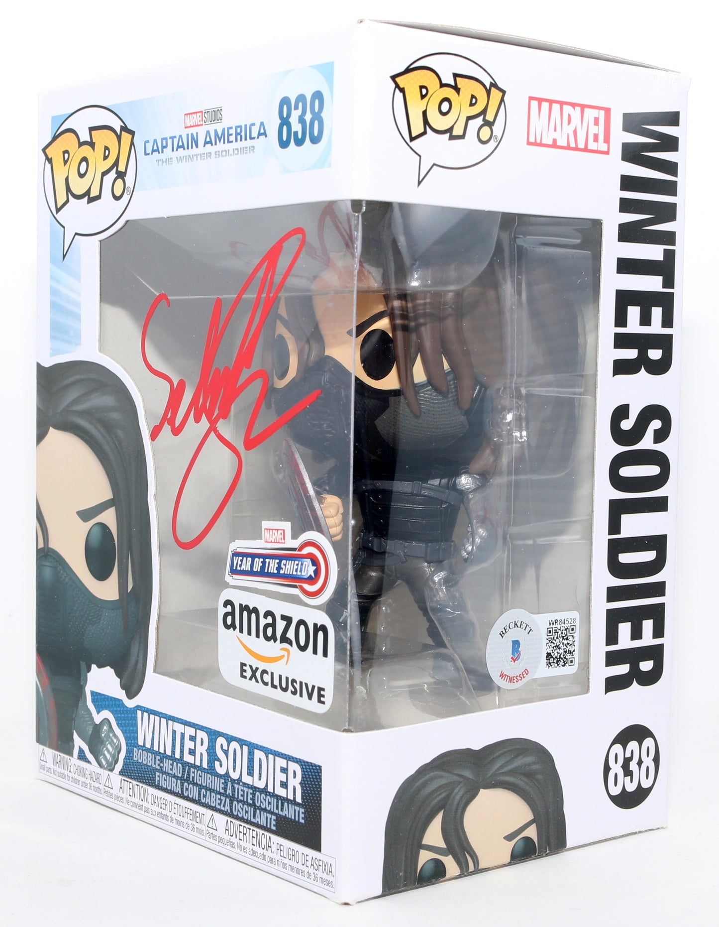 
                  
                    Sebastian Stan as Winter Soldier in Captain America: The Winter Soldier Year of the Shield Amazon Exclusive (Beckett) Signed Funko POP! #838
                  
                