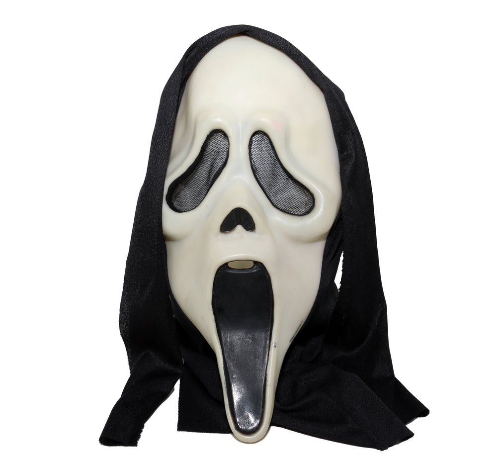 
                  
                    Scream 2 Production Worn Ghostface Robe & Mask Costume of Theatre Patron from Opening Sequence - 1997
                  
                