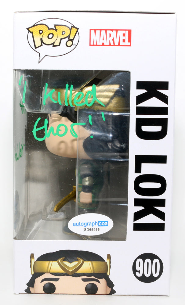 
                  
                    Jack Veal as Kid Loki in Loki Funko Store Exclusive Signed Funko POP! #900 with Character Name & Quote
                  
                