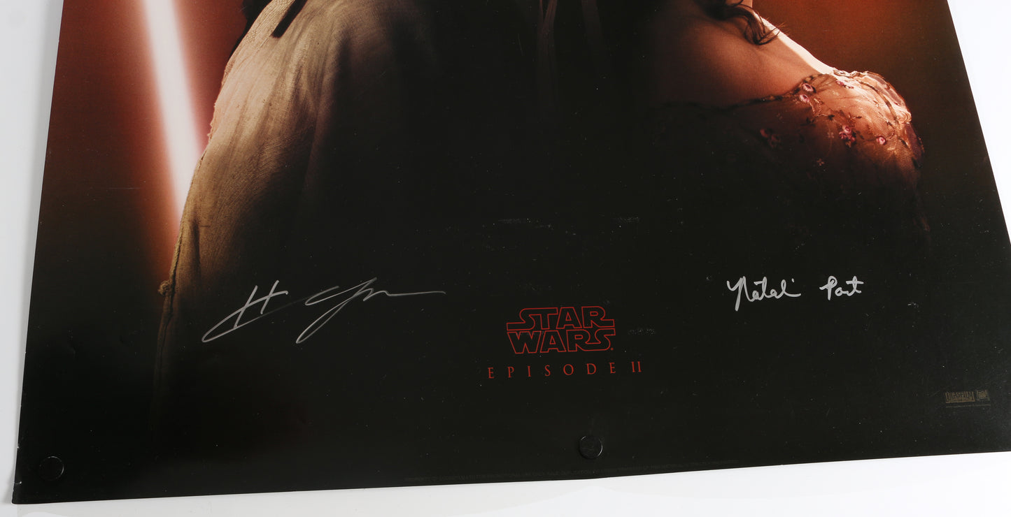 
                  
                    Hayden Christensen as Anakin Skywalker & Natalie Portman as Padme Amidala in Star Wars Episode II: Attack of the Clones (Beckett Witnessed) Signed 27x40 Poster
                  
                
