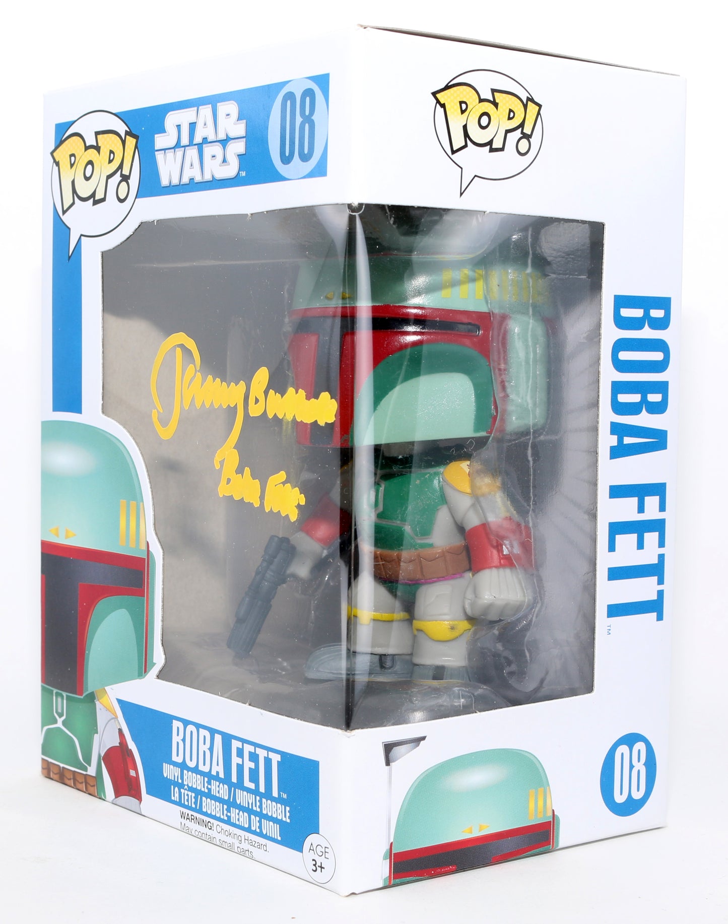 
                  
                    Jeremy Bulloch as Boba Fett in Star Wars: The Empire Strikes Back Signed Funko POP! #08 with Character Name
                  
                