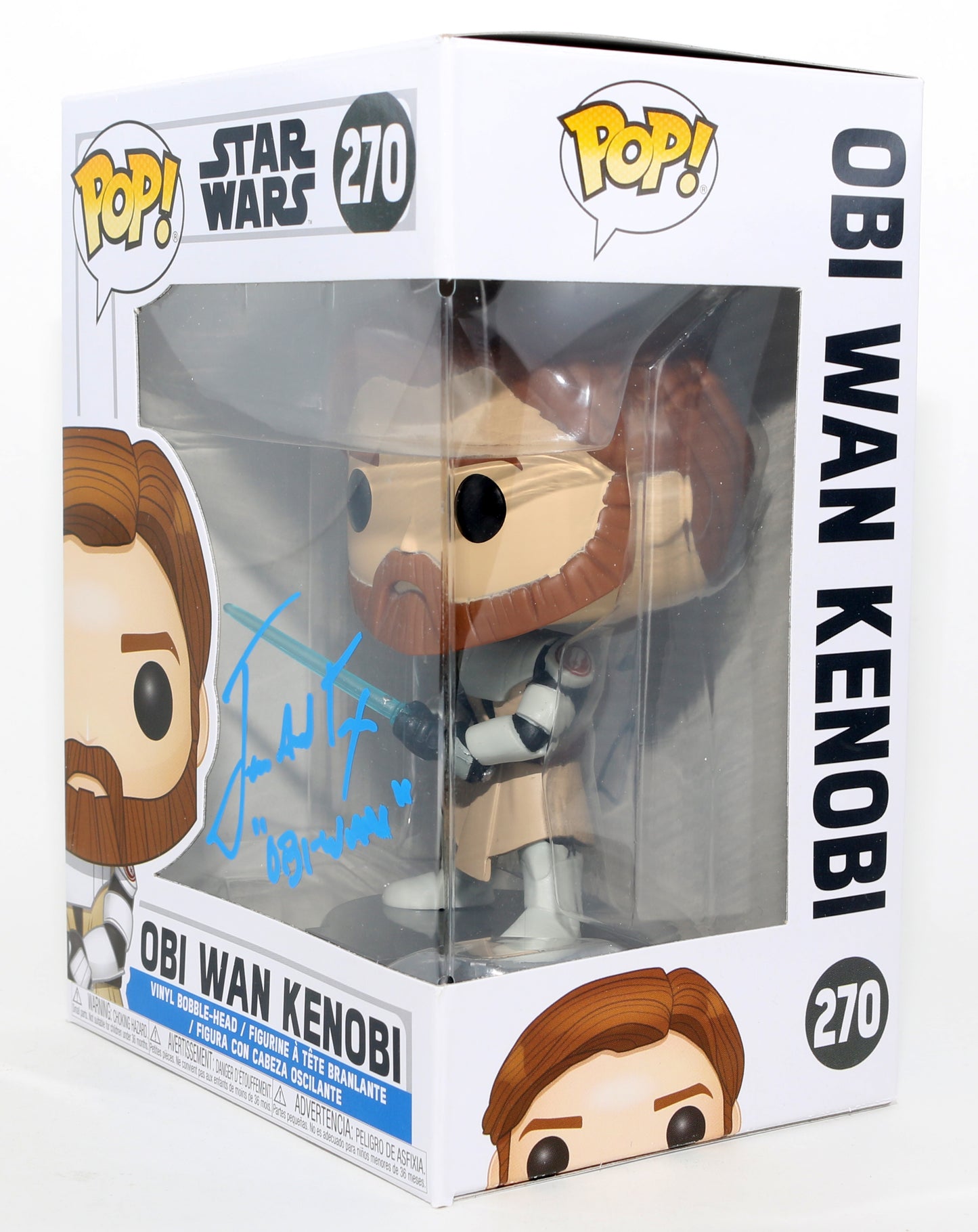 
                  
                    James Arnold Taylor as Obi-Wan Kenobi in Star Wars: The Clone Wars Signed Funko POP! #270 with Character Name
                  
                