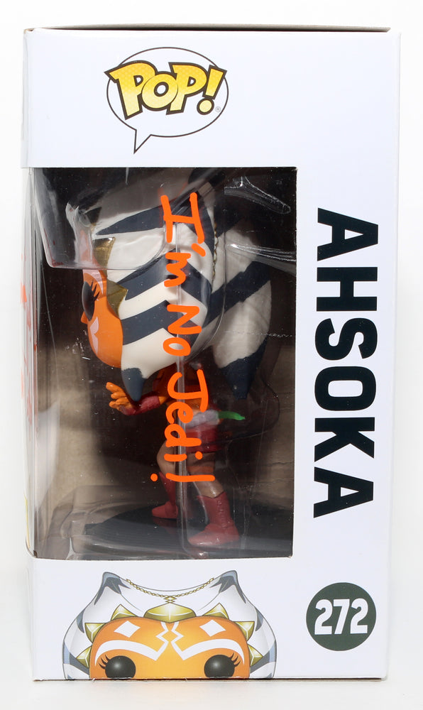 
                  
                    Ashley Eckstein as Ahsoka Tano in Star Wars: The Clone Wars Hot Topic Exclusive Hot Topic Exclusive Signed Funko POP! #272 with Character Name & Quote
                  
                