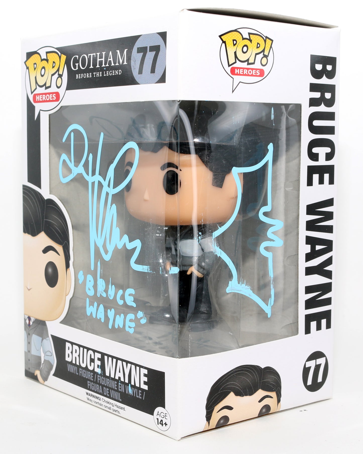 
                  
                    David Mazouz as Bruce Wayne in Gotham Signed Funko POP! #77 with Character Name & Sketch
                  
                